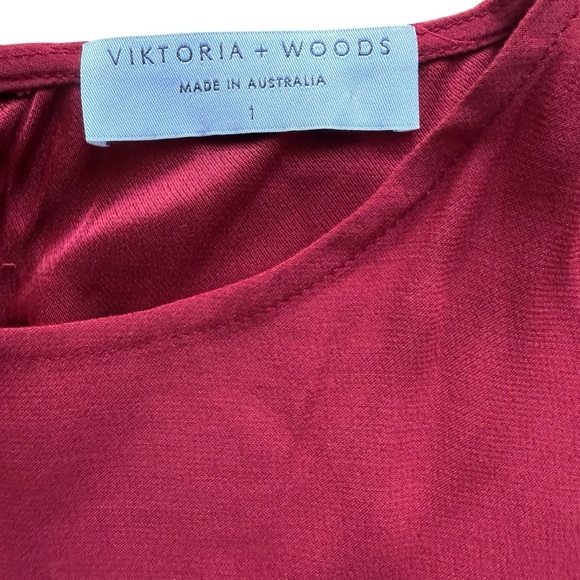 Viktoria+ woods made in Australia burgundy top Sz small - Picture 3 of 8